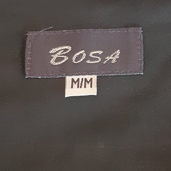 Bosa Mandarin Collar SZ M Men's Black Cotton Button Up Shirt - Picture 7 of 12